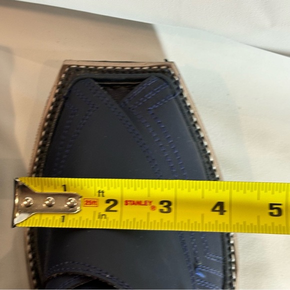 SANDALS Sz 9 Handmade Square Front Cross Top Leather Rubber Sole Adjustable - Picture 11 of 11